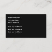 Classic Masculine Monogram Business Cards Visitenkarte (Rückseite)