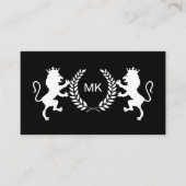 Classic Masculine Monogram Business Cards Visitenkarte (Vorderseite)