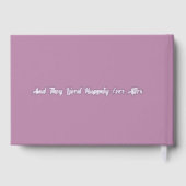 Classic Mauve Lila Floral Sketch Foil Guestbook Gästebuch (Rückseite)