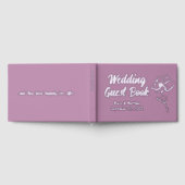 Classic Mauve Lila Floral Sketch Foil Guestbook Gästebuch (Voll)