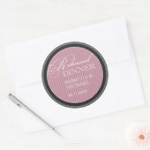 Classic Mauve Pinstripe Probe Dinner Sticker (Umschlag)