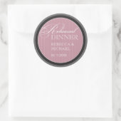 Classic Mauve Pinstripe Probe Dinner Sticker (Tasche)