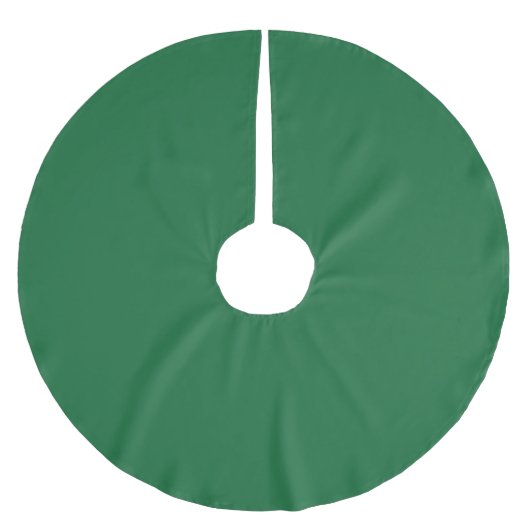 Classic Medium Emerald Green Polyester Tree Skirt Weihnachtsbaumdecke (Vorderseite)
