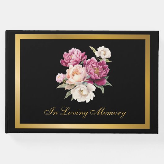 Classic Memorial Funeral Condolence Gästebuch (Vorderseite)