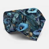 Classic Mens Fashion Calla Lilies Floral Krawatte (Gerollt)