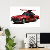 Classic Mercedes Benz SLR300 Gullwing Poster (Heimbüro)