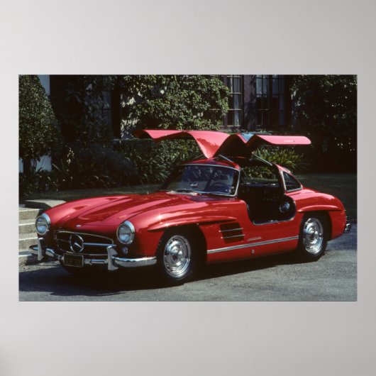 Classic Mercedes Benz SLR300 Gullwing Poster (Vorne)
