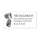 Classic Mermaid Custom Family Name Rücksendeadress Gummistempel (Prägung)