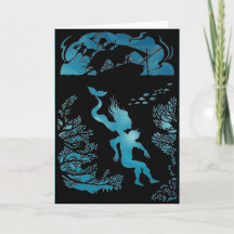 Classic Mermaid Mairy Tale. Blindkarte