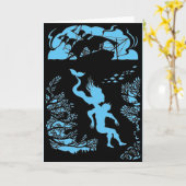 Classic Mermaid Mairy Tale. Blindkarte Karte (Gelbe Blume)