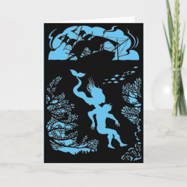 Classic Mermaid Mairy Tale. Blindkarte Karte