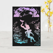 Classic Mermaid Mairy Tale. Blindkarte Karte (Gelbe Blume)