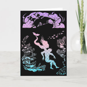 Classic Mermaid Mairy Tale. Blindkarte Karte