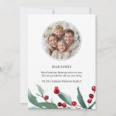 Classic Merry Christmas Card with Warm Winter Wish Einladung (Rückseite)