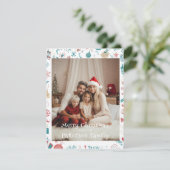 Classic Merry Christmas Foto Feiertagskarte (Stehend Vorderseite)