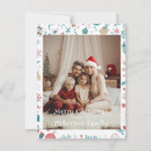 Classic Merry Christmas Foto Feiertagskarte (Vorderseite)