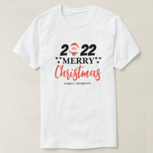 Classic Merry Christmas Santa Claus Yearly Family T-Shirt
