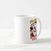 Classic Merry Christmas Snowman Mug Elegant Festiv Kaffeetasse (VorderseiteRechts)