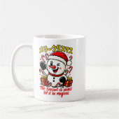 Classic Merry Christmas Snowman Mug Elegant Festiv Kaffeetasse (Links)