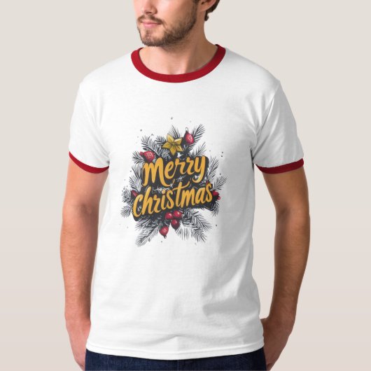 Classic Merry Christmas T-Shirt” T-Shirt (Vorderseite)
