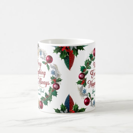Classic “Merry Everything & Happy Always”  Kaffeetasse (Mittel)
