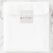 Classic Merry und Bright Quadratischer Aufkleber (Tasche)