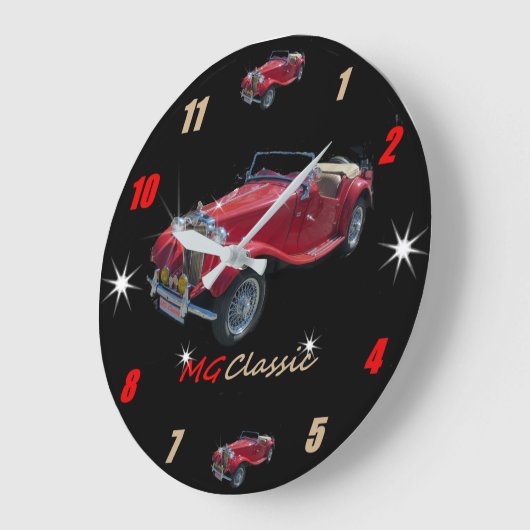 Classic MG Roadster Wallclock Große Wanduhr (Winkel)