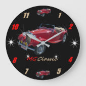 Classic MG Roadster Wallclock Große Wanduhr (Vorderseite)