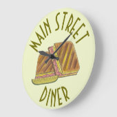 Classic Miami Cuban Sandwich Diner Deli Restaurant Große Wanduhr (Winkel)