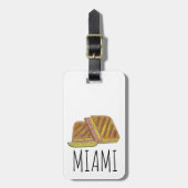 Classic Miami Cuban Sandwich Ham Pork Schweizer Kä Gepäckanhänger (Vorderseite vertikal)