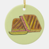 Classic Miami Cuban Sandwich Ham Pork Schweizer Kä Keramik Ornament (Vorne)