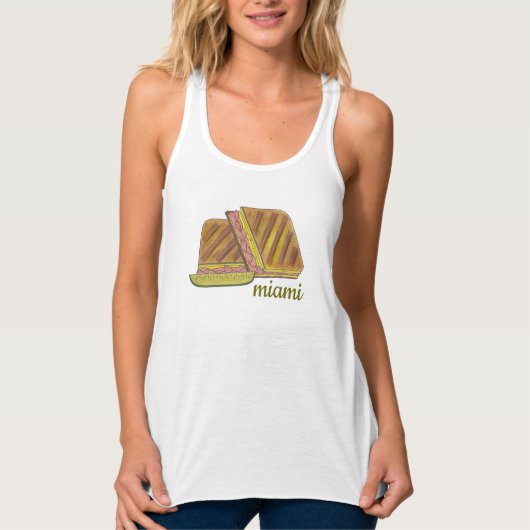 Classic Miami Cuban Sandwich Ham Pork Schweizer Kä Tank Top (Vorderseite)