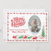 Classic Mid Century Custom Foto Weihnachten (Vorderseite)