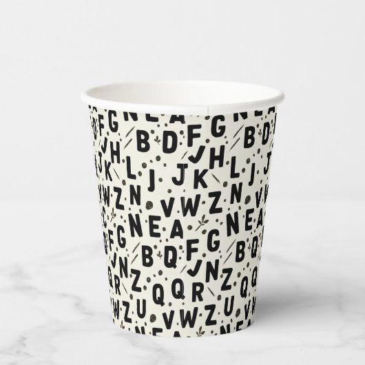 Classic Midnight Scholar Pattern Pappbecher (Rechts)