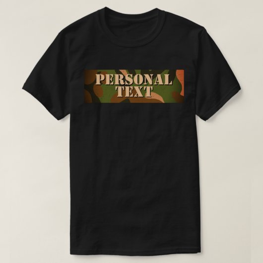 Classic Military Camo Personal Text T-Shirt (Design vorne)