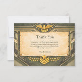 Classic Military Graduation Ceremony Dankeskarte (Vorderseite)