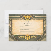 Classic Military Graduation Ceremony RSVP Karte (Vorderseite)