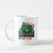 Classic Mini Car Green Kaffeetasse (Links)