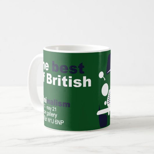 Classic Mini Cooper minimalistische Tasse (Vorderseite Links)