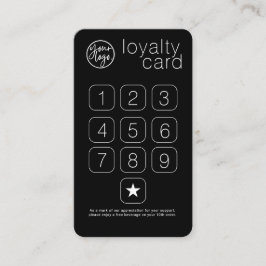CLASSIC MINIMAL BLACK LOGO Business LOYALTY CARD Visitenkarte