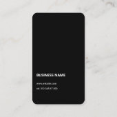 CLASSIC MINIMAL BLACK LOGO Business LOYALTY CARD Visitenkarte (Rückseite)