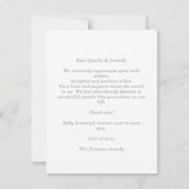 Classic Minimal Hello Baby Photo Announcement Card (Rückseite)