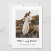 Classic Minimal Minimalist Wedding Save The Date Einladung (Rückseite)
