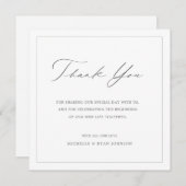 Classic Minimal Modern Wedding Dankeschön Card Einladung (Vorne/Hinten)