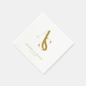 Classic, Minimal, Monogram, Wedding Napkins Serviette (Ecke)