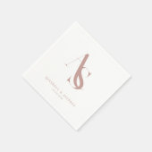Classic, Minimal, Monogram, Wedding Napkins Serviette (Ecke)
