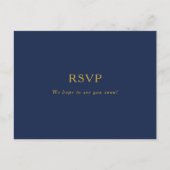 Classic Minimal Navy Blue | Gold Song Request UAWG Postkarte (Vorderseite)