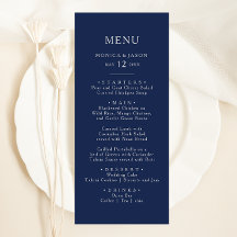 Classic Minimal Navy Blue | Silver Wedning Dinner