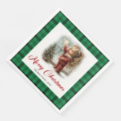 Classic Minimal Table Setting Winter Scene Napkins Serviette (Ecke)