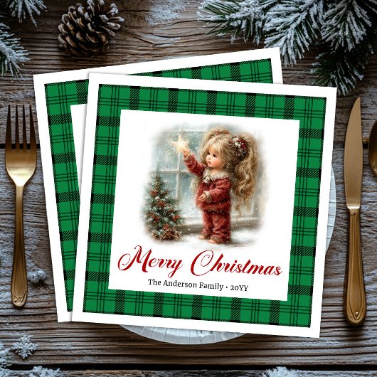 Classic Minimal Table Setting Winter Scene Napkins Serviette